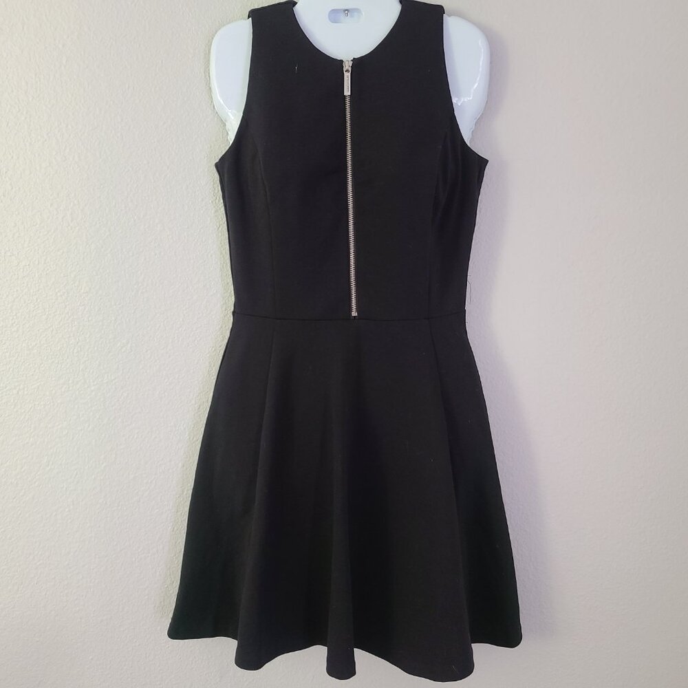 Michael Michael Kors Sleeveless Zip-Front Fit & Flare Dress Black Size 2 - Picture 3 of 13